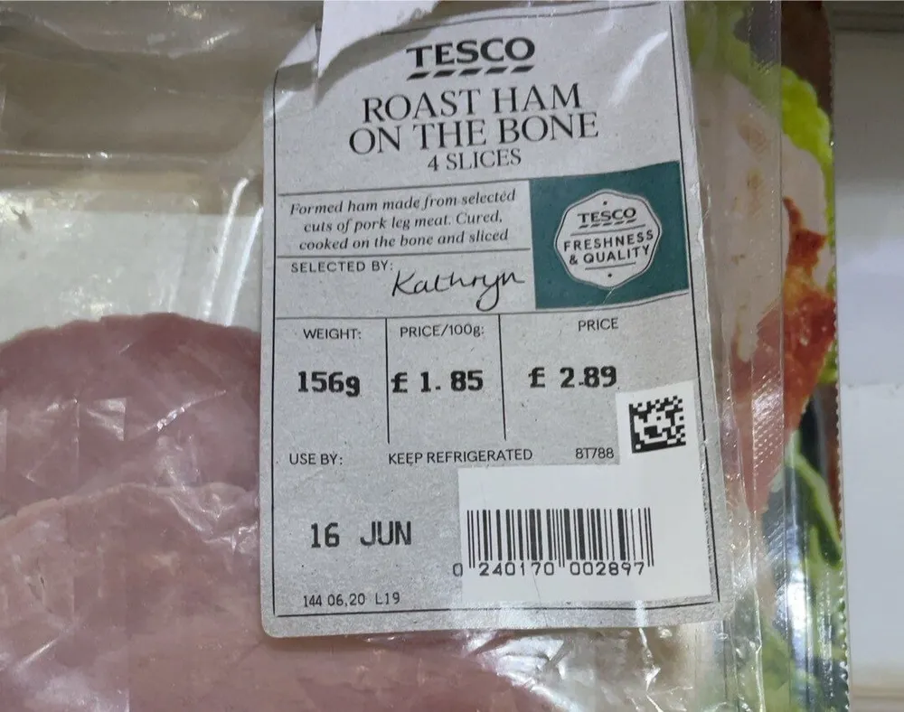 Roast ham on bone