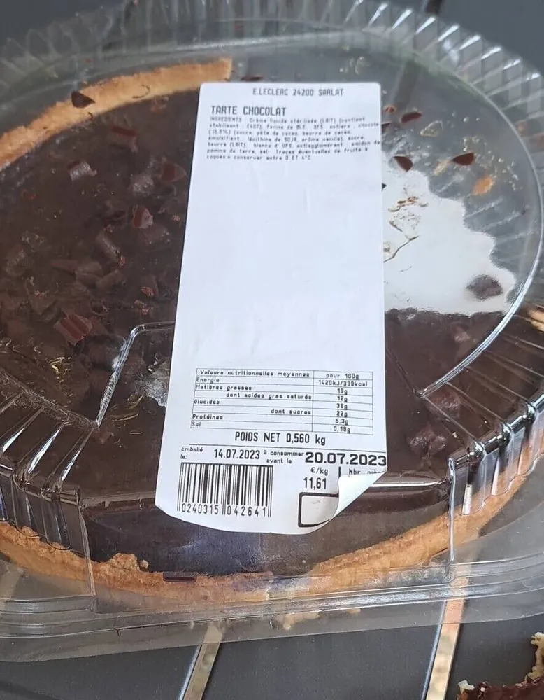 Tarte chocolat