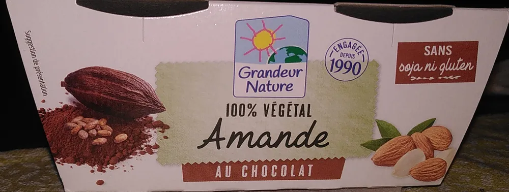 Dessert aromatisé amande et chocolat