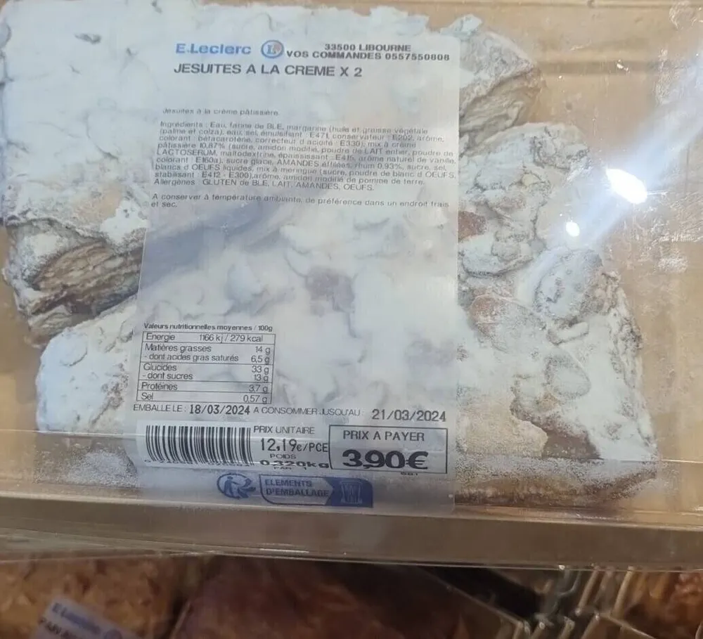 Jésuites à la crème