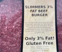 Slimmers  3 % fat burgers