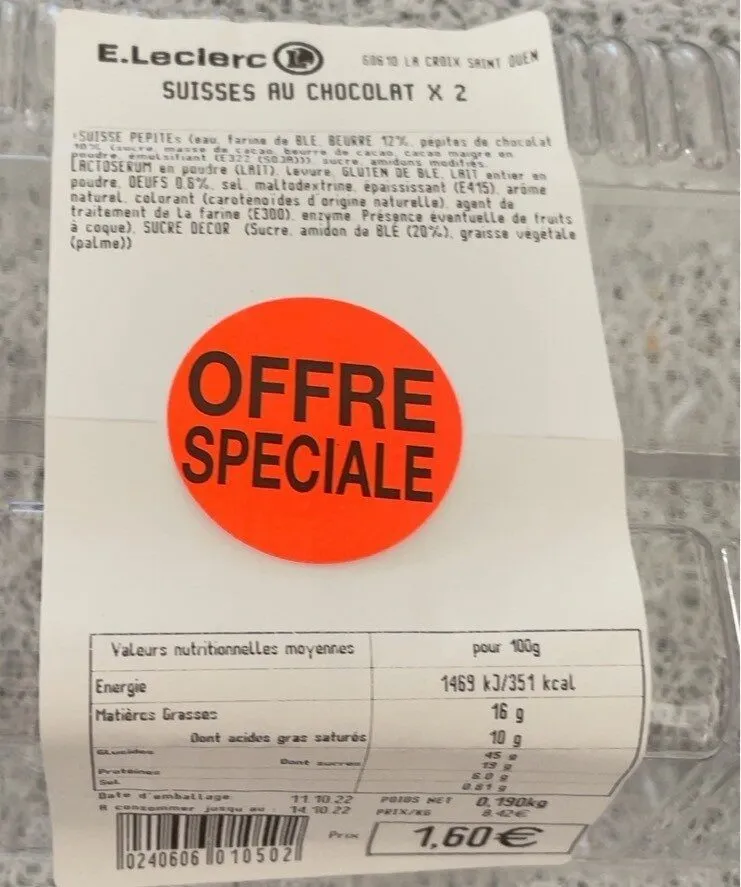 Suisses au chocolat