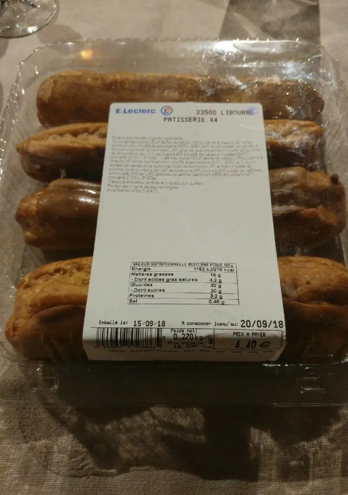 Eclair au cafe Leclerc