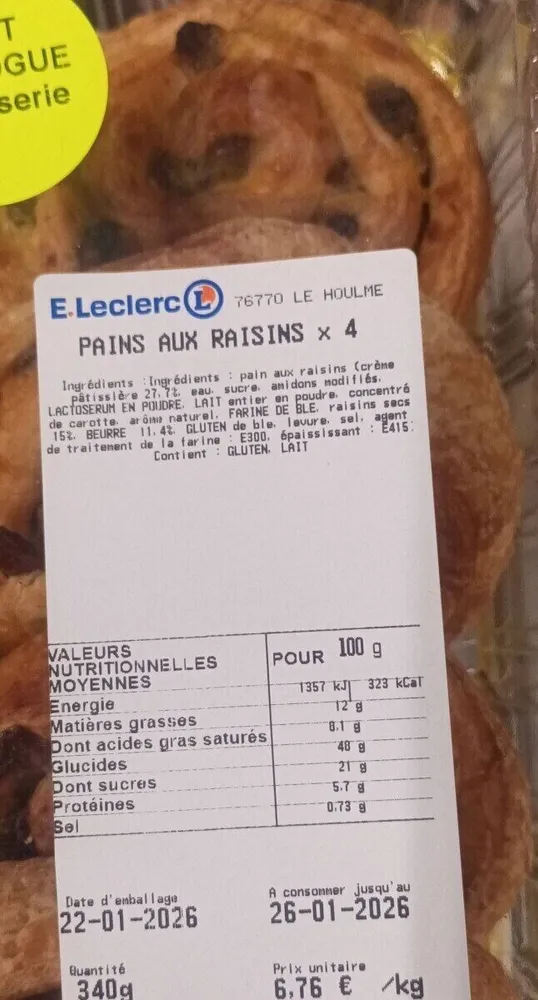 Pain aux raisins