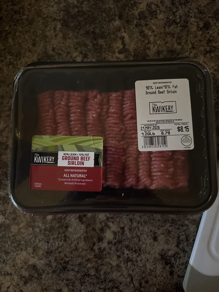 90% Lean 10% Fat Ground Beef Sirloin