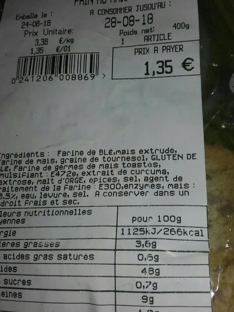 Pain au mais