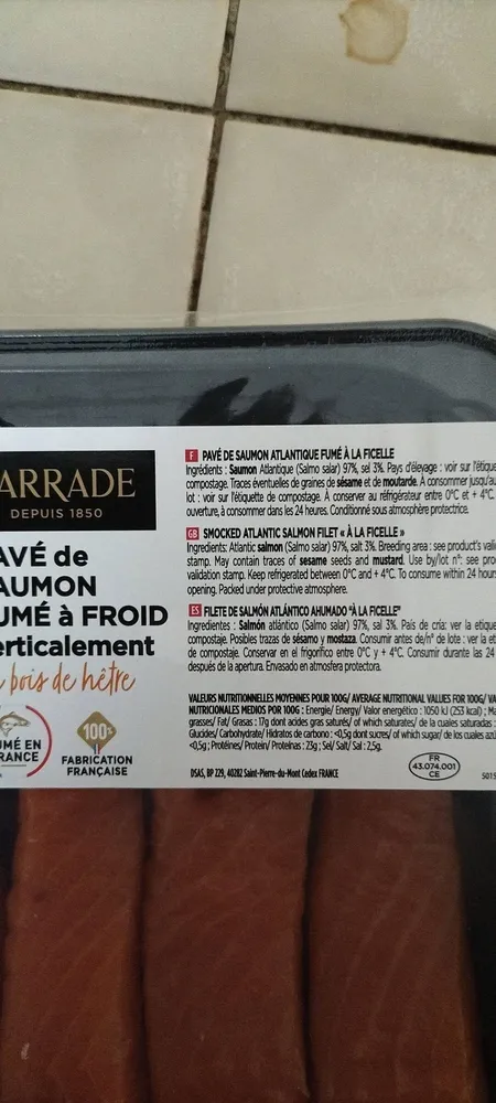 Pavé de saumon fumé à la ficelle