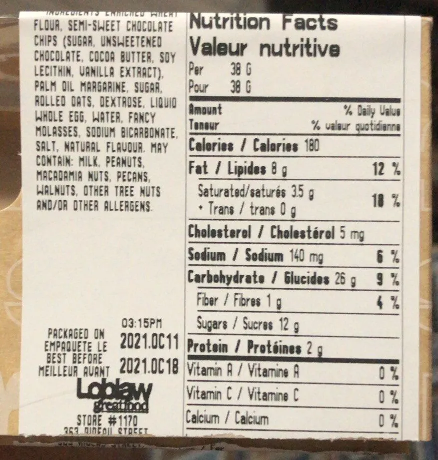 Oatmeal chocolate chip