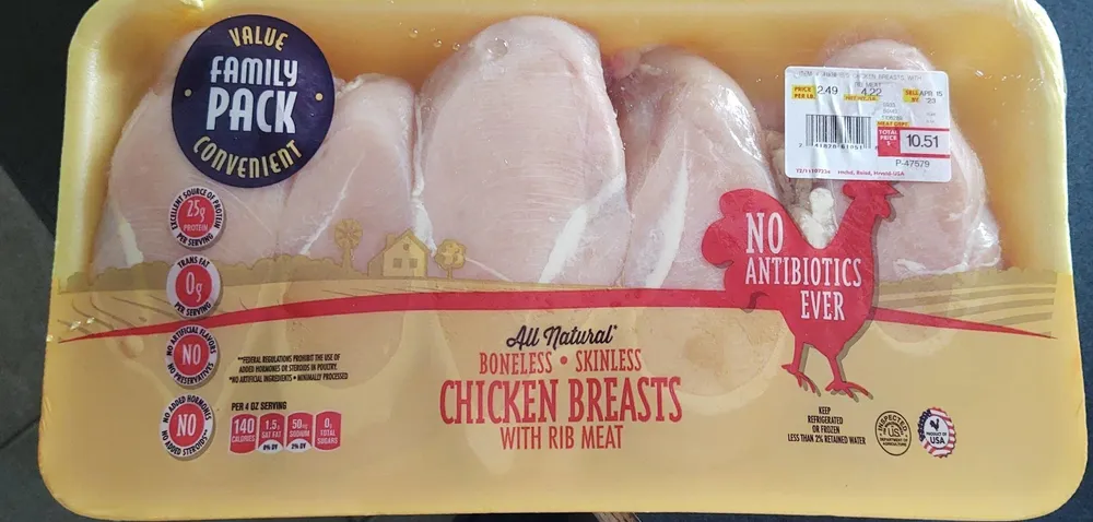 CHICKEN BREASTS with rib meat