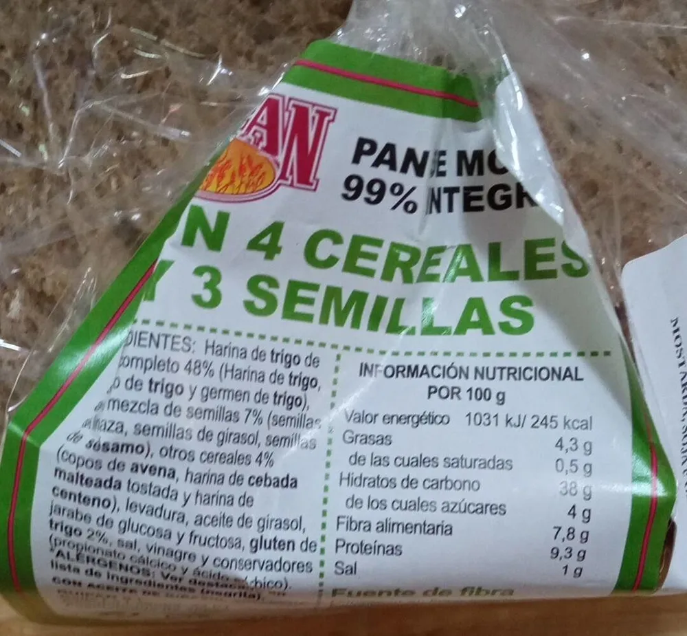 Pan de Molde 99 integral