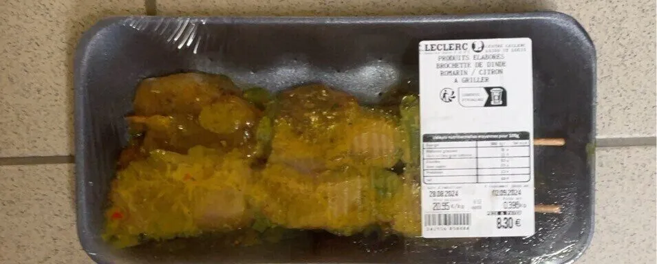Brochettes de dinde romarin / citron à griller