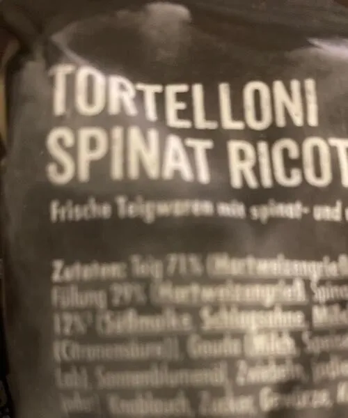Tortelloni Spinat Ricotta