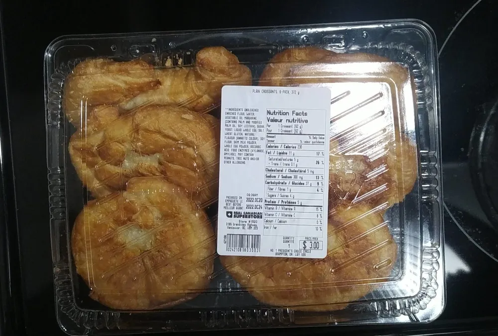 Plain Croissants 6 pack