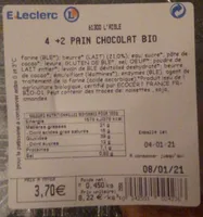 Pain chocolat bio