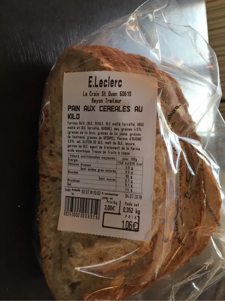 Pain aux cereales au kilo