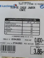 Trio de choux jambon comte