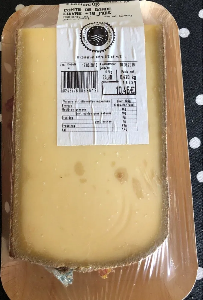 Comte de garde cuivre +18mois