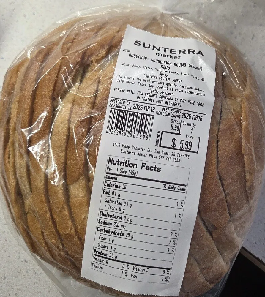 Rosemary Sourdough Round