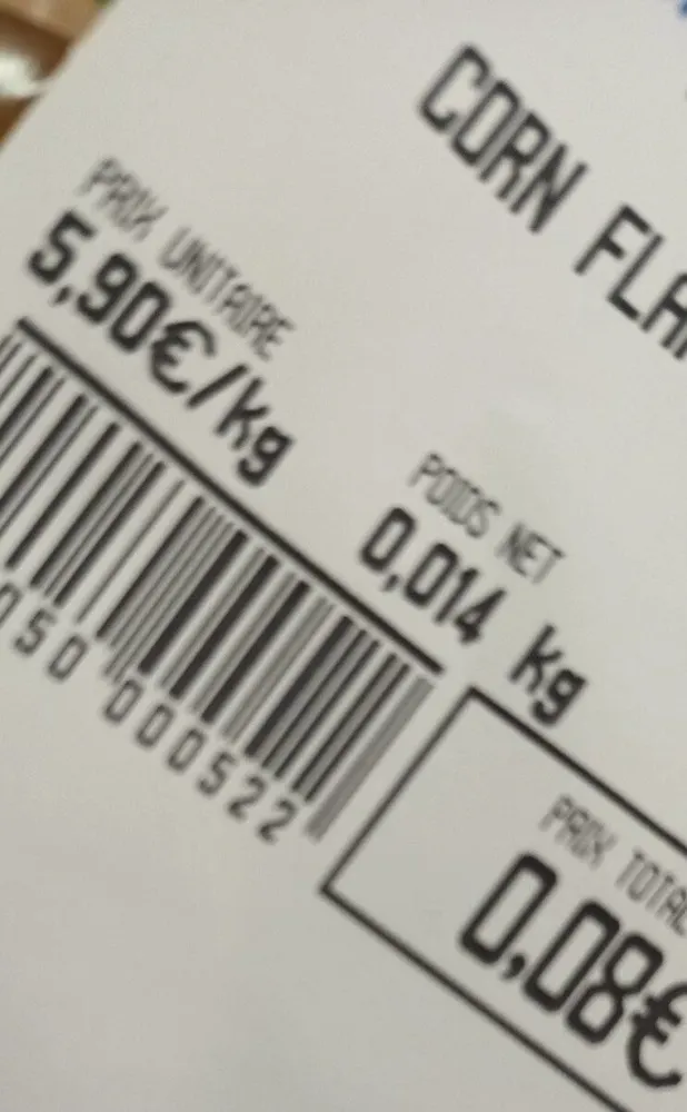 Corn flakes bio en vrac