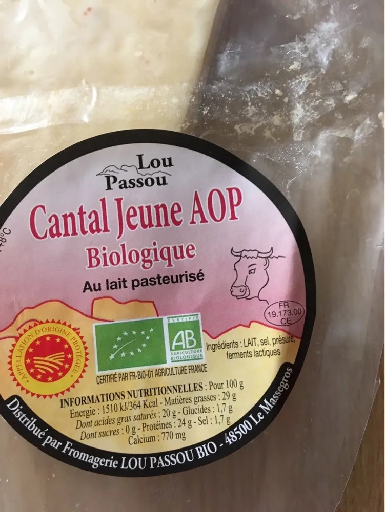 Cantal jeune AOP