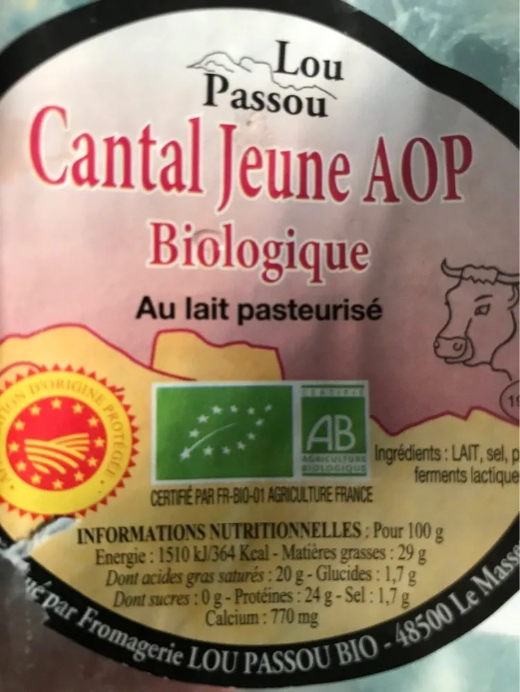 Cantal jeune AOP