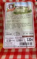 Hache de jambon pane au fromage