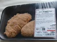 Haché de jambon, pané au fromage