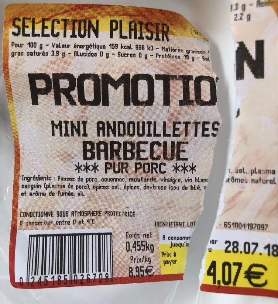 Mini andouillettes special barbecue