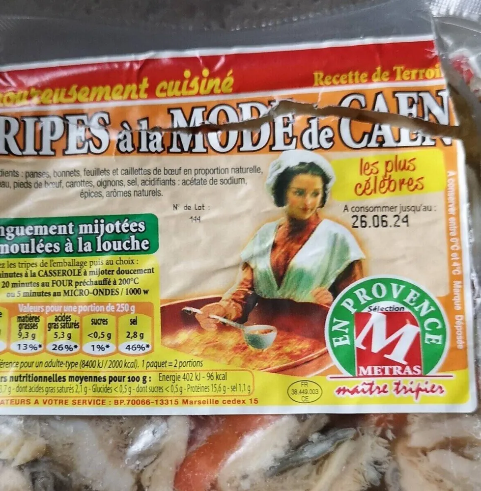 Tripes à la maison mode de caen
