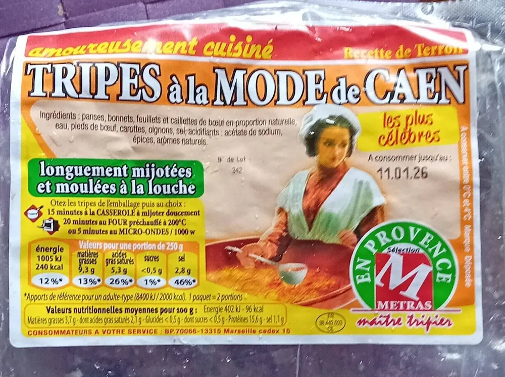Tripes a la mode de caen