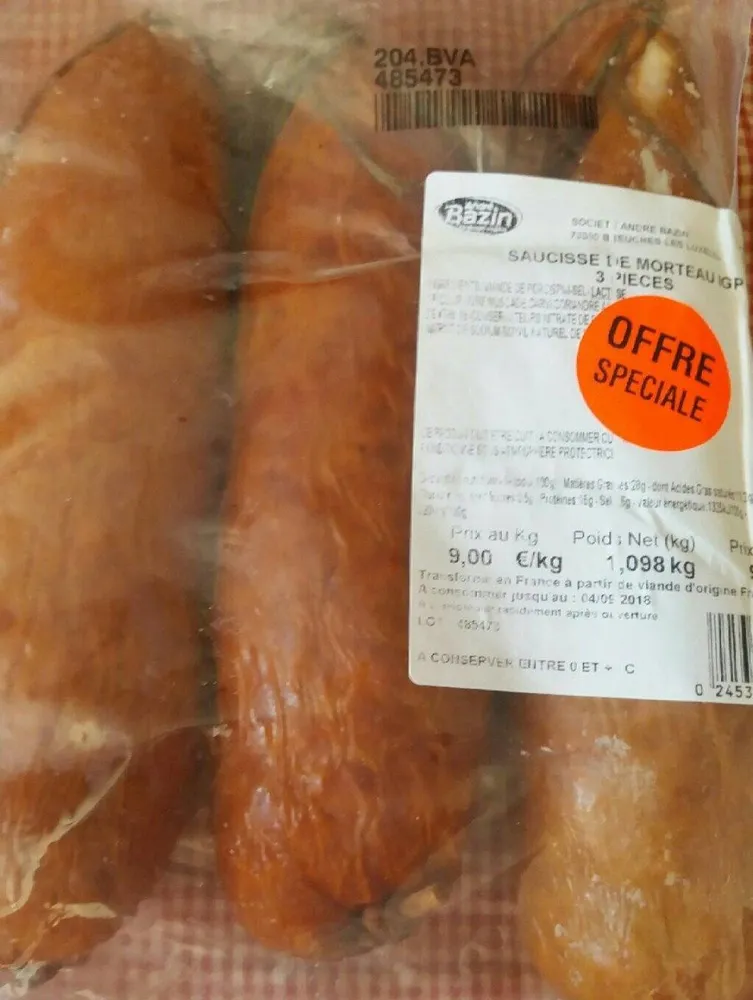 Saucisse de Morteau IGP