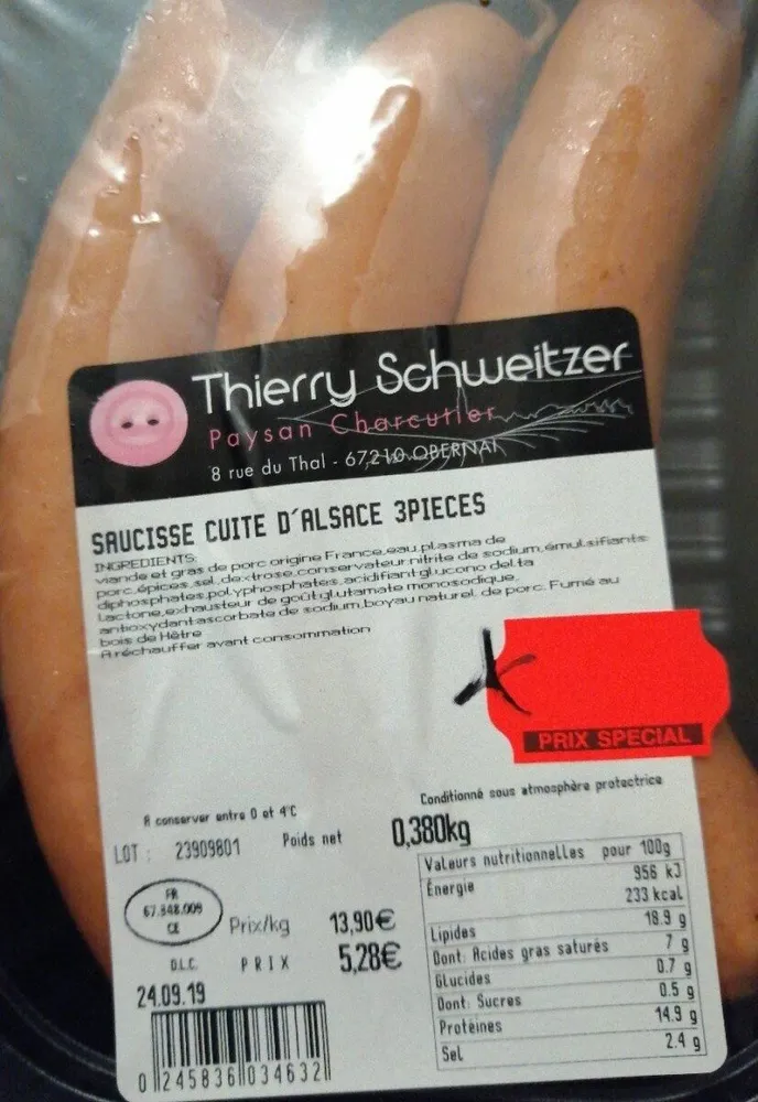 Saucisse cuite d'Alsace