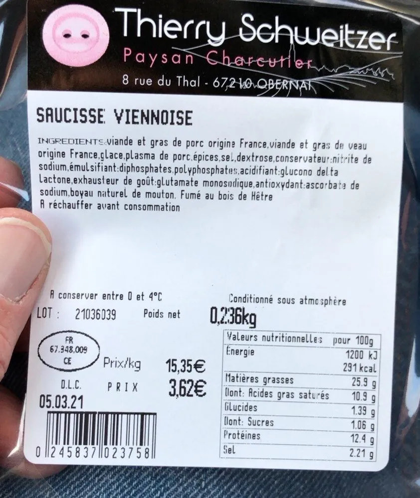 Saucisse viennoise