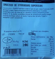 Saucisse de Strasbourg supérieure