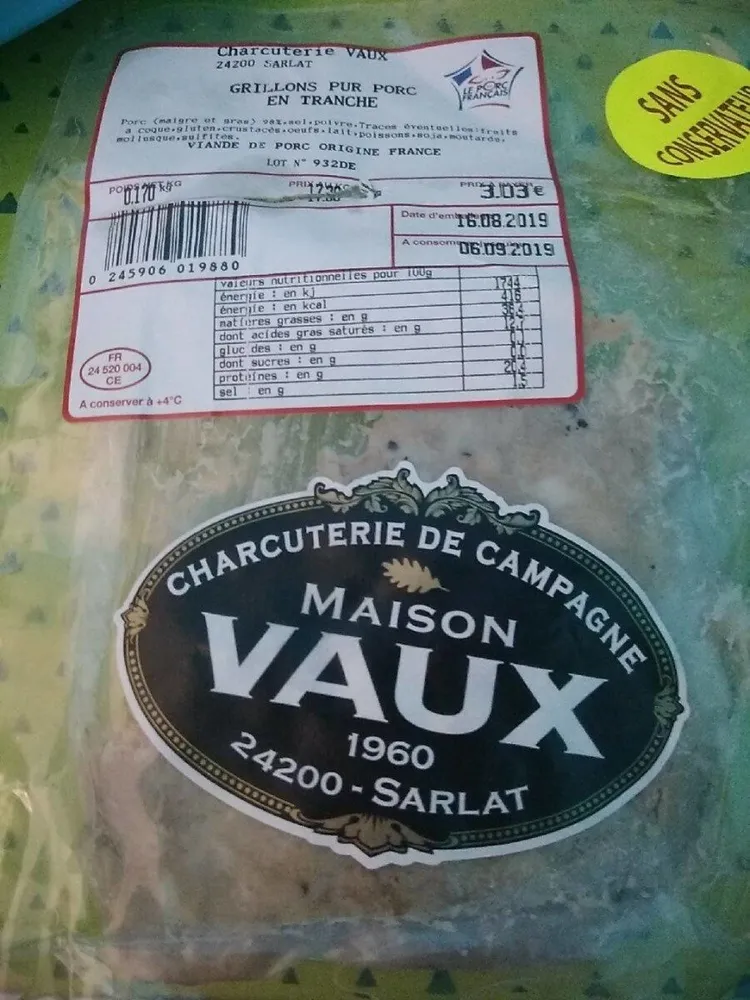 Grillons pur porc