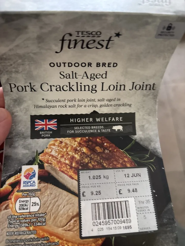 Salt-Aged Pork Crackling Loin Joint