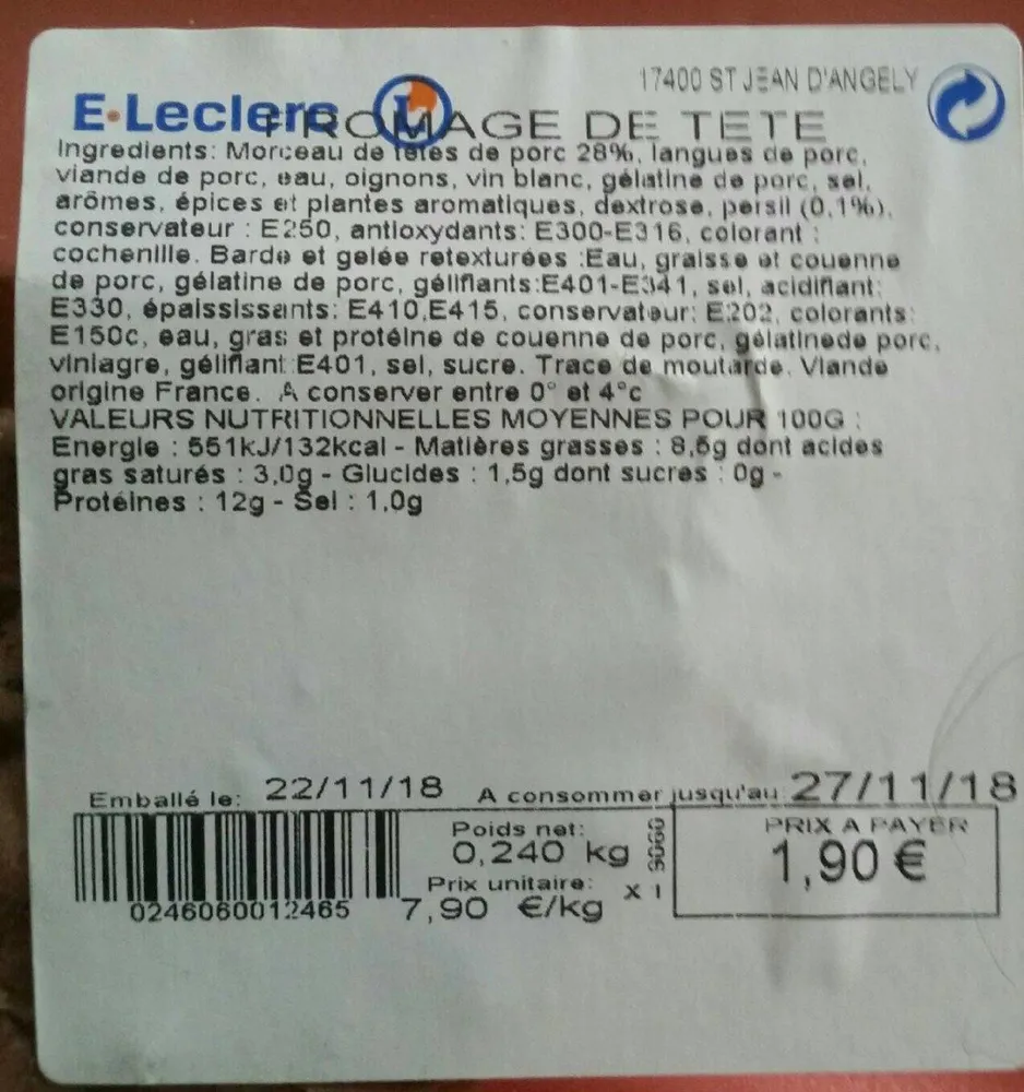 Fromage de tête