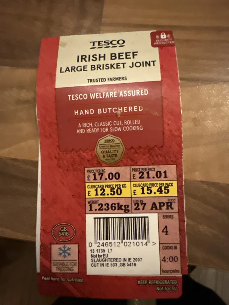 Irish Beef Brisket Joint