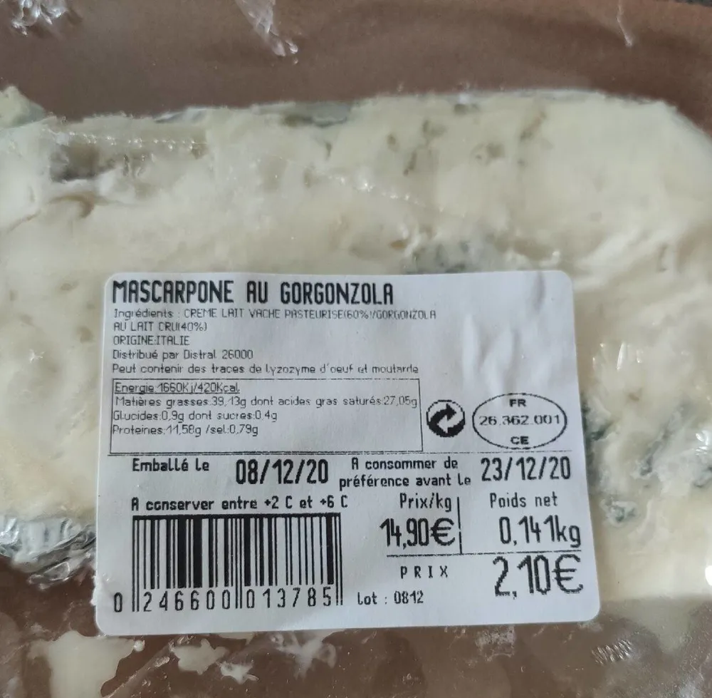 Mascarpone au gorgonzola