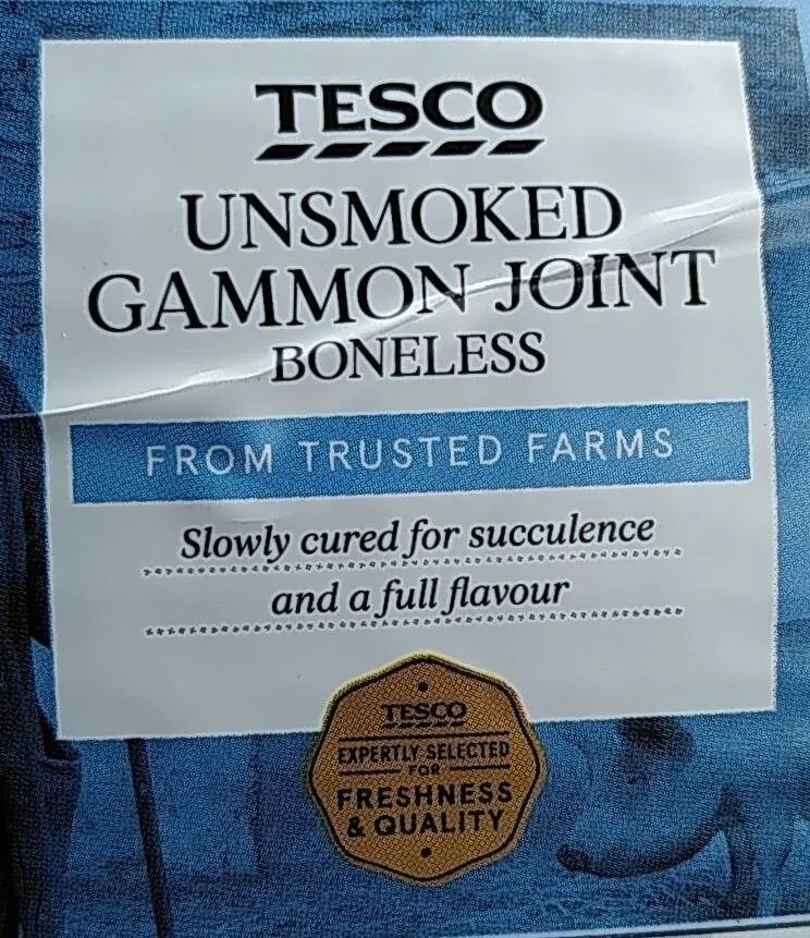 Unsmoked gammon joint boneless