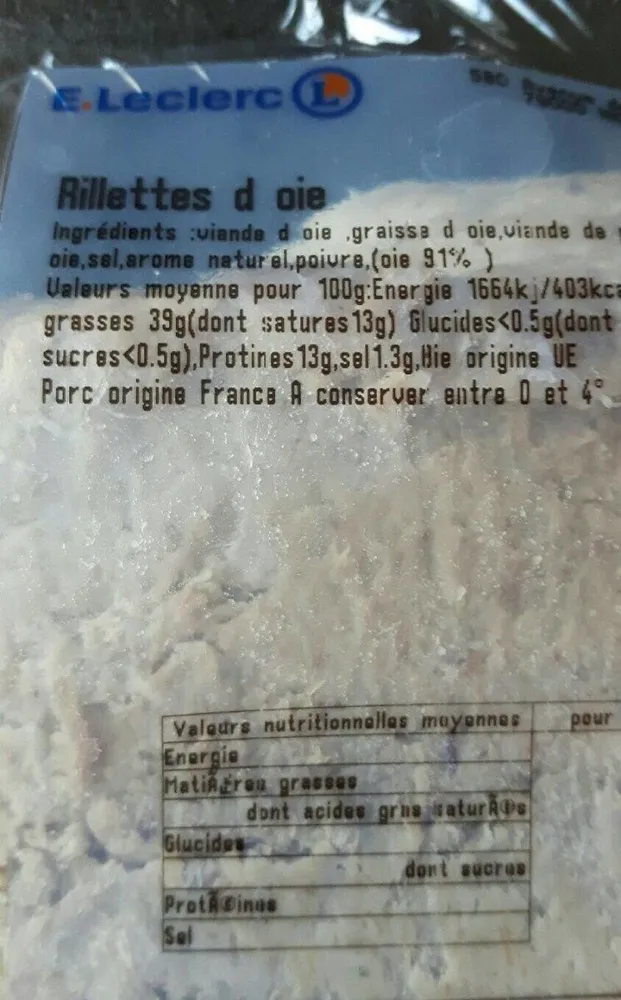 Rillettes d oie