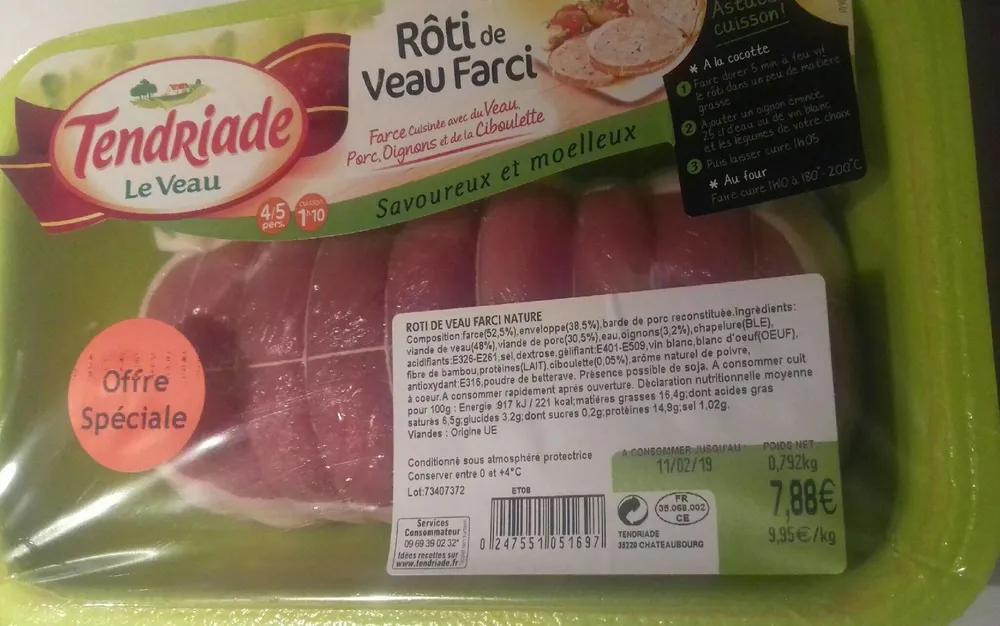 Rôti de veau farci