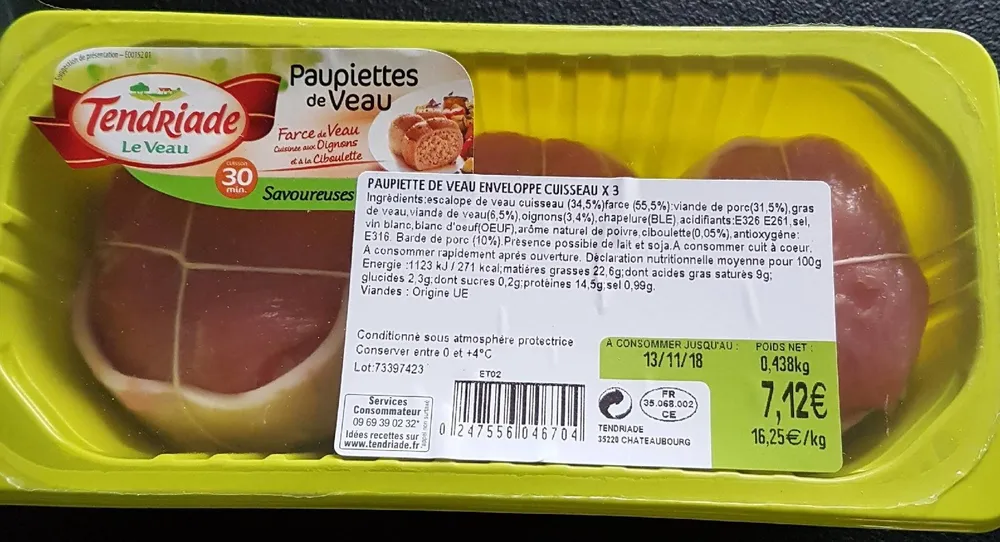 Paillettes de veau