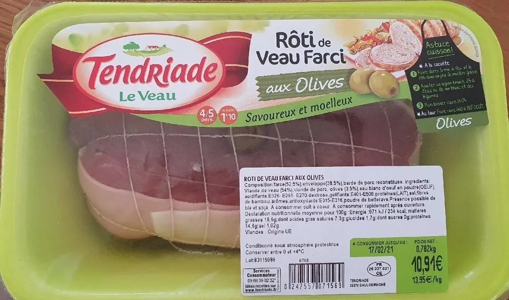 Roti de veau farci