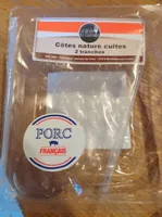 Côtes de porc nature cuites
