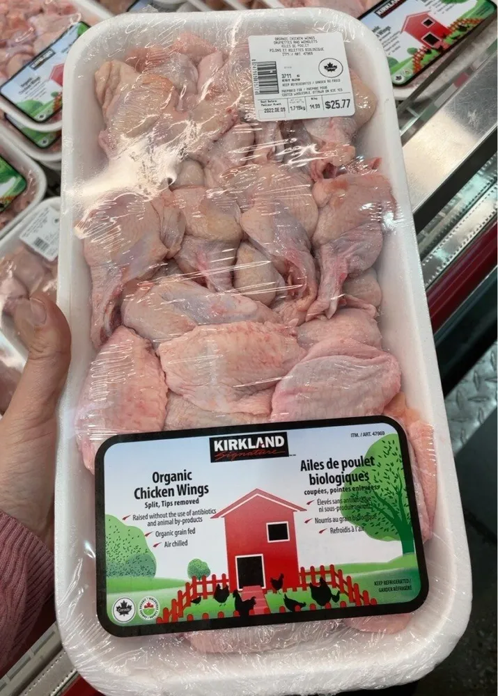 Organic chicken wings