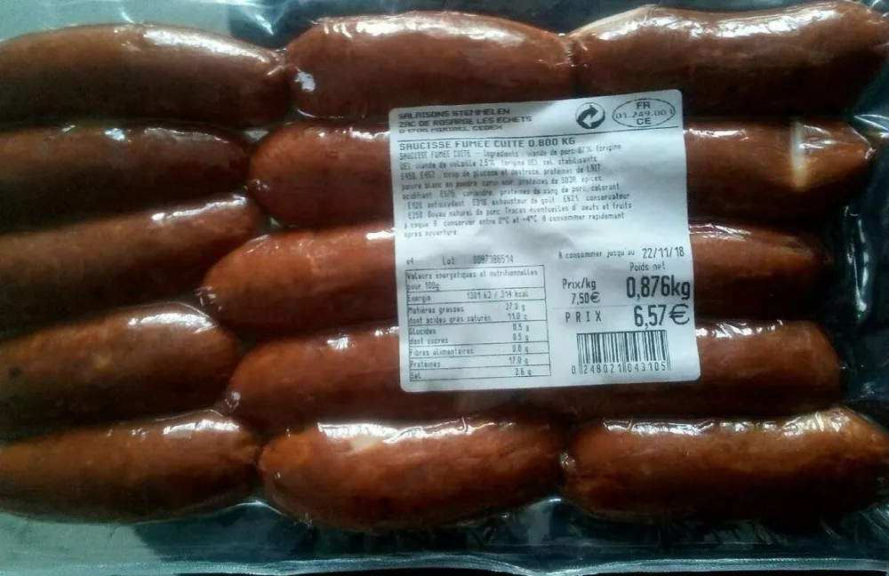 Saucisse fumée cuite 800 g