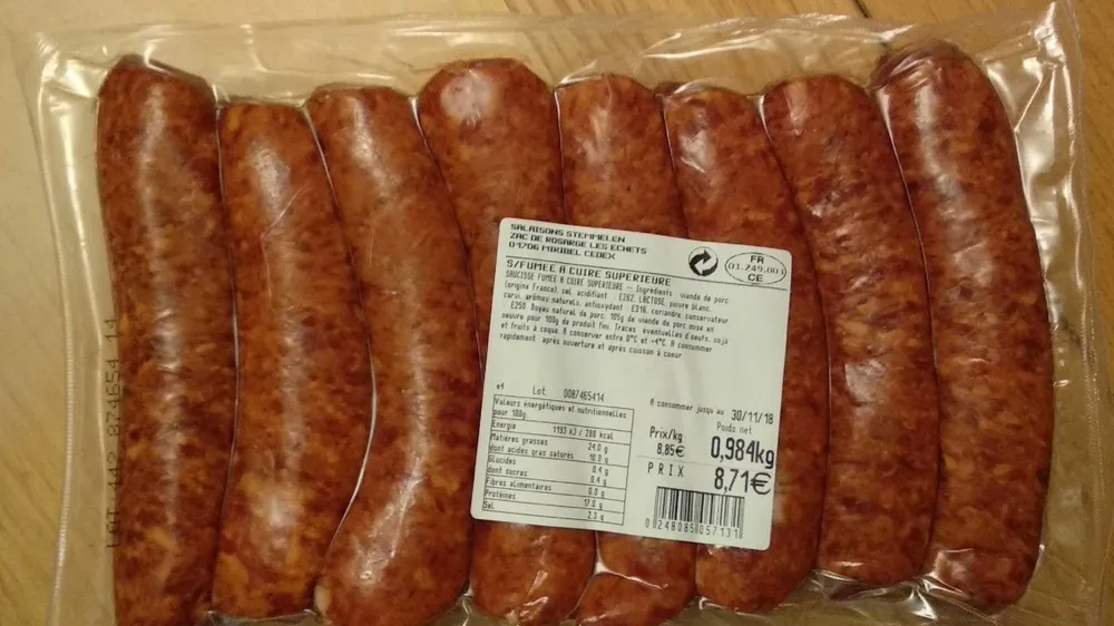Saucisse fumée à Cuire Supérieure