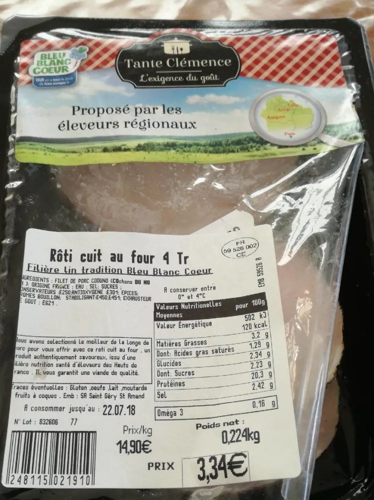 Roti cuit au  four