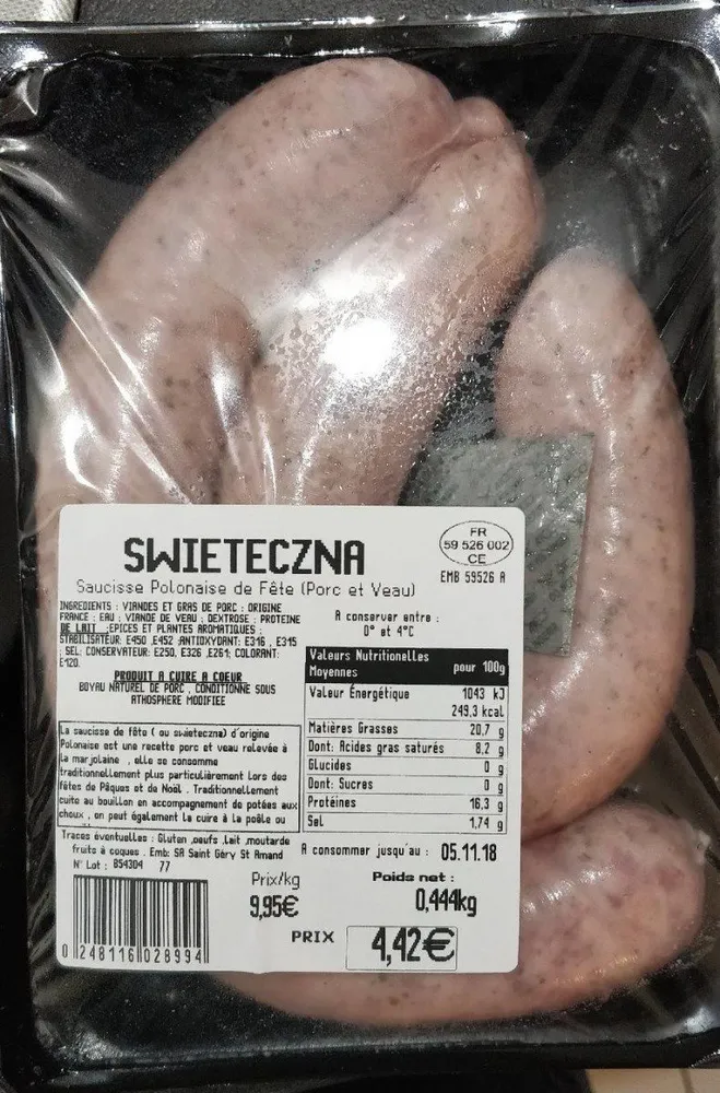Swieteczna - Saucisse Polonaise de fête